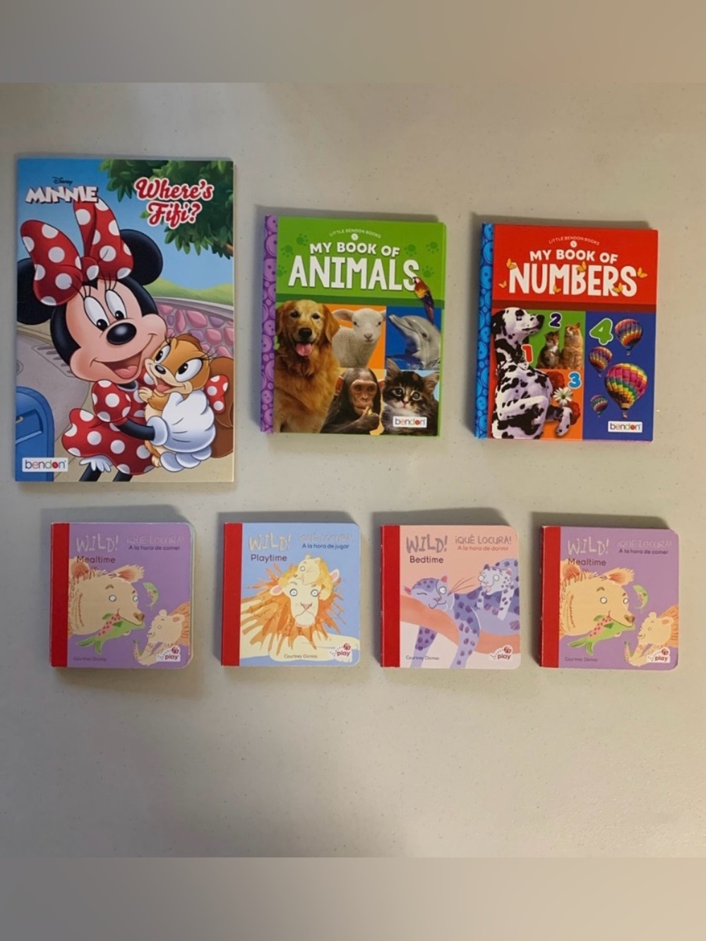 Kid’s Book Lot-Minnie Mouse.Animals,Numbers Etc 7 books